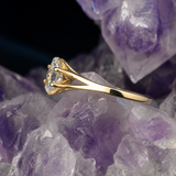Anillo de compromiso con diamante de laboratorio de 1.0ct corte oval con certificado IGI elaborado en oro amarillo 14k