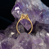 Anillo de compromiso con diamante de laboratorio de 1.0ct corte oval con certificado IGI elaborado en oro amarillo 14k