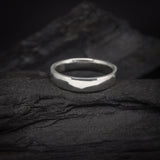 Argollas de matrimonio de 4mm elaboradas en plata .925