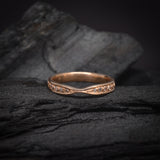 Media churumbela con diamantes naturales de .27ct elaborada en oro rosa de 14k