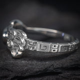 Anillo de compromiso con zafiro natural AAA corte brillante elaborado en oro blanco de 14k