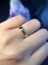Par de argollas de matrimonio de 4mm y 5mm confort sólidas elaboradas en oro amarillo de 14k