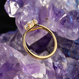 Anillo de compromiso con diamante de laboratorio de 1.5ct corte oval con certificado IGI elaborado en oro amarillo 14k