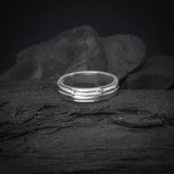 Argollas de matrimonio de 4mm elaboradas en plata .925