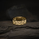 Par de argollas de matrimonio macizas de 5mm elaboradas en oro amarillo de 14k
