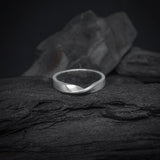 Argollas de matrimonio confort sólidas de 4mm y 3mm elaboradas en plata .925