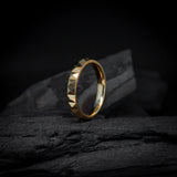 Argolla de matrimonio confort sólida de 3mm elaborada en oro amarillo de 18k