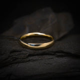 Argolla de matrimonio confort light de 3mm elaborada en oro amarillo de 14k