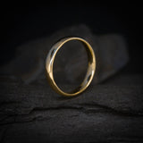 Argolla de matrimonio confort light de 3mm elaborada en oro amarillo de 14k