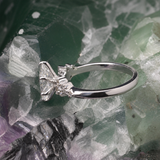 Anillo de compromiso con diamante natural de 1.0ct corte marquise con certificación GIA y 10 diamantes naturales elaborado en oro blanco de 14k