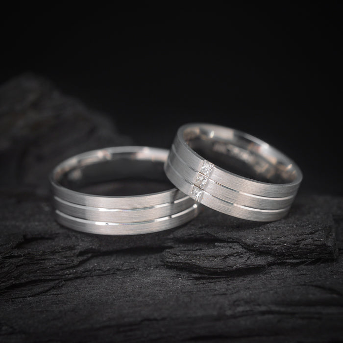 Oro Blanco Anillos Para Novia Oro Blanco Anillo Compromiso Hombre