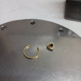 Anillo de compromiso con zafiro natural de .50ct corte corazón y 25 diamantes naturales laterales elaborado en oro amarillo de 14k