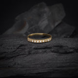 Media churumbela con .11ct de diamantes naturales elaborada en oro amarillo de 14k
