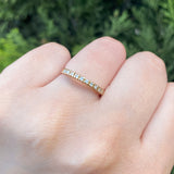 Media churumbela con .11ct de diamantes naturales elaborada en oro amarillo de 14k