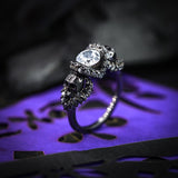 Anillo de compromiso con diamante de laboratorio de 1.0ct corte brillante con certificado IGI y diamantes de laboratorio elaborado en oro de 14k