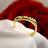 Media churumbela con .14ct de diamantes naturales elaborada en oro amarillo de 14 kilates