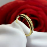 Media churumbela con .22ct de diamantes naturales elaborada en oro amarillo de 14 kilates