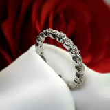 Churumbela con diamantes naturales .50ct elaborada en oro blanco de 14 kilates