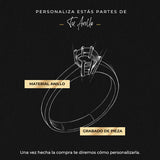 Media churumbela con .28ct de diamantes naturales elaborada en oro blanco de 14 kilates