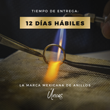 Media churumbela con .28ct de diamantes naturales elaborada en oro blanco de 14 kilates