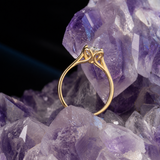 Anillo de compromiso con diamante de laboratorio de 1.0ct corte oval con certificado IGI elaborado en oro amarillo 14k