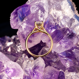 Anillo de compromiso con diamante natural central de 1.5ct corte radiante con certificación GIA elaborado en oro amarillo 14k