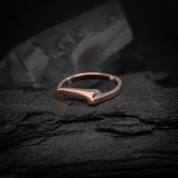 Complemento de anillo de compromiso elaborado en oro rosa de 14 kilates