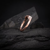 Complemento de anillo de compromiso elaborado en oro rosa de 14 kilates