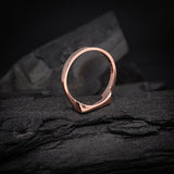 Complemento de anillo de compromiso elaborado en oro rosa de 14 kilates