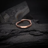 Complemento de anillo de compromiso elaborado en oro rosa de 14 kilates