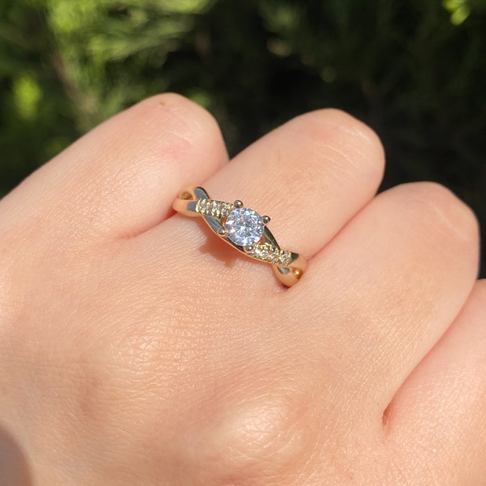 Puntos Sortijas Con Brillantes Anillo Compromiso Garras Solitario