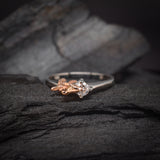 Anillo de compromiso con diamante natural de .20ct elaborado en oro de 14 kilates