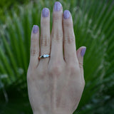 Anillo de compromiso con diamante natural .20ct en oro rosa de 14 kilates
