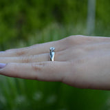 Anillo de compromiso con diamante natural .20ct en oro rosa de 14 kilates