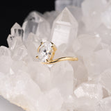 Anillo de compromiso con diamante natural de 1.5ct corte oval con certificado IGI elaborado en oro amarillo de 14k