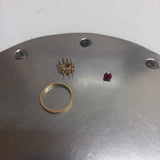 Anillo de compromiso con rubí natural y 10 diamantes naturales elaborado en oro amarillo de 14 kilates