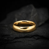Argolla de matrimonio confort light de 5mm elaborada en oro amarillo de 10k