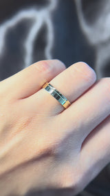 Argolla de matrimonio maciza de 4mm elaborada en oro amarillo de 10k