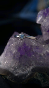 Anillo de compromiso con diamante de laboratorio de .50ct corte brillante con certificado IGI elaborado en plata .925