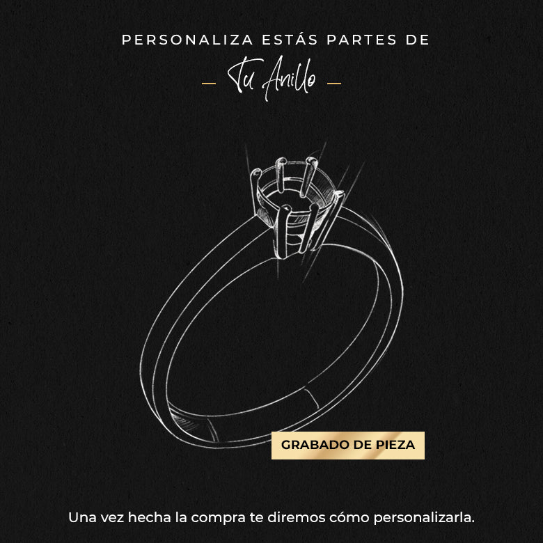 Anillo de compromiso con moissanita de .20ct  elaborado en oro blanco de 14 kilates