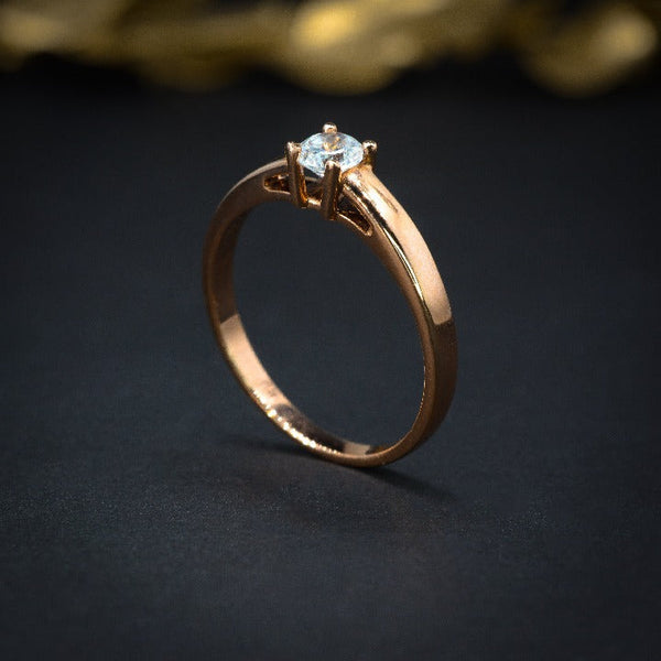 Anillo de compromiso con diamante natural de .40ct con certificación GIA elaborado en oro rosa de 14 kilates
