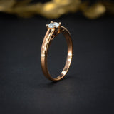 Anillo de compromiso con diamante natural de .40ct con certificación GIA elaborado en oro rosa de 14 kilates
