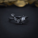 Anillo de compromiso con diamante natural de .30ct con certificación GIA elaborado en oro de 14 kilates
