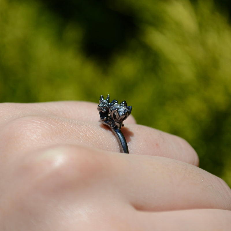 Anillo de compromiso con diamante natural de .30ct con certificación GIA elaborado en oro de 14 kilates
