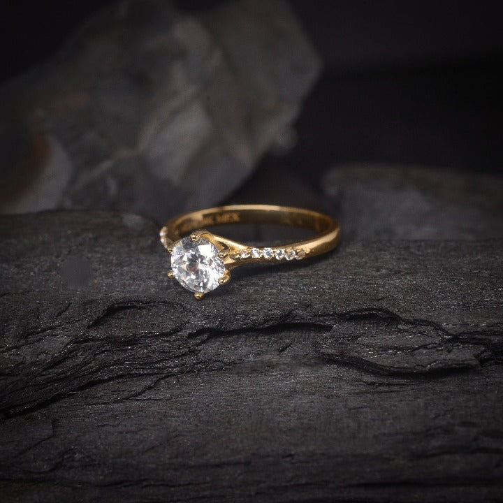 Anillo de compromiso con moissanita de quilate con certificado