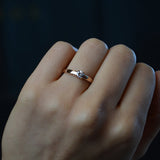 Anillo de compromiso con diamante natural de .30ct con certificación GIA elaborado en oro rosa de 14 kilates