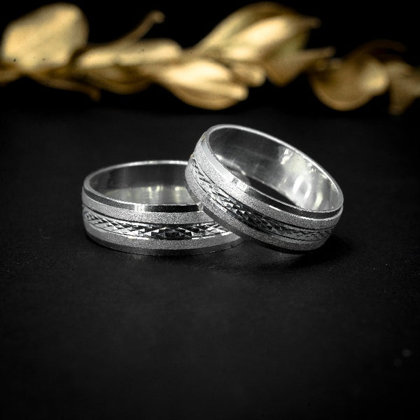 Argollas de matrimonio macizas elaboradas en plata .925 6mm
